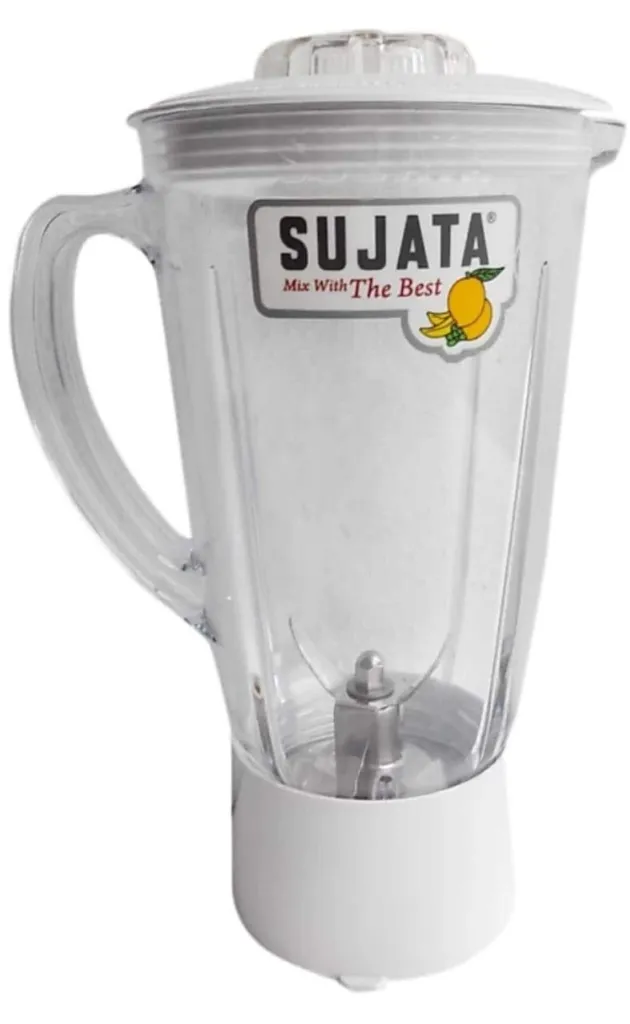 Sujata Blender Plastic Jar, 1750 ml, (White) (White_1), 100 Watts