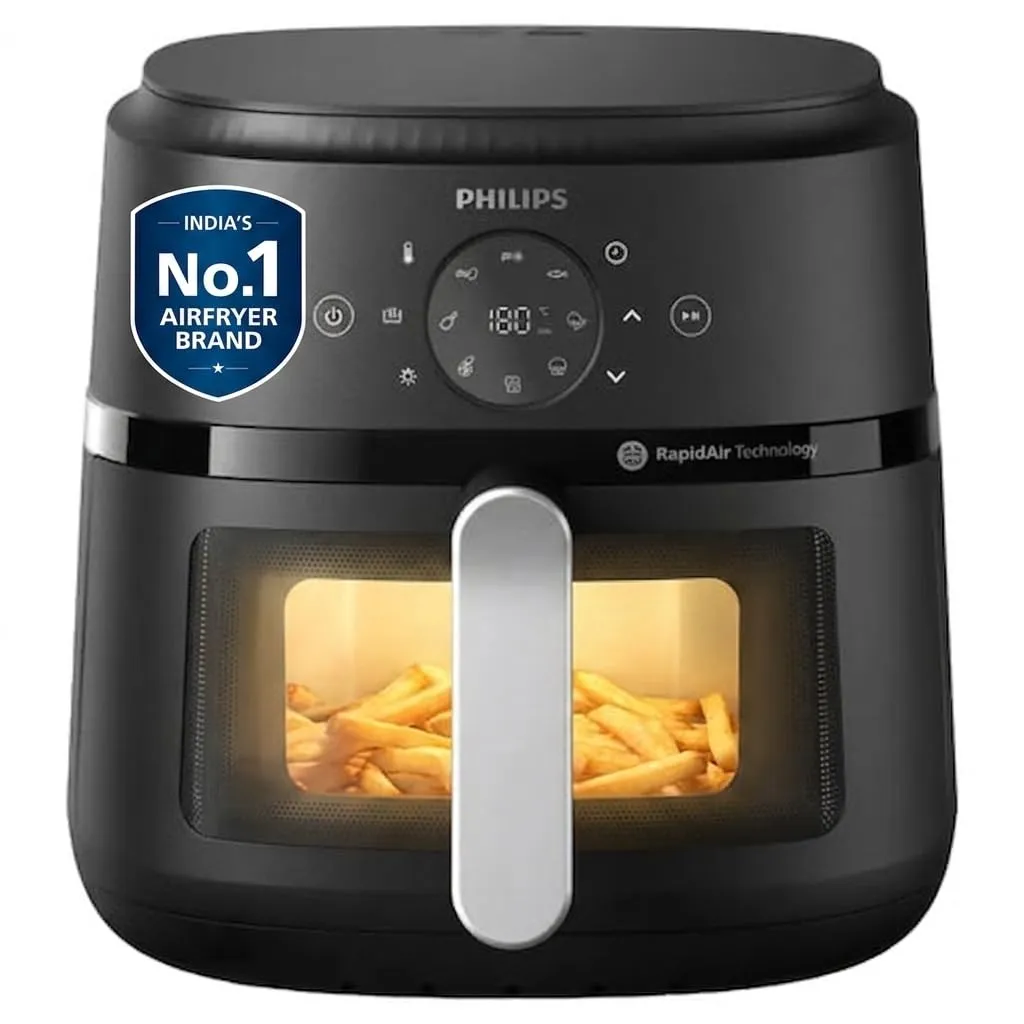 Philips Air Fryer NA231/00 with touch panel, 6.2 Litre, Extra Large
